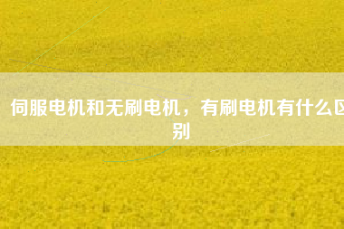 伺服電機和無刷電機，有刷電機有什么區(qū)別